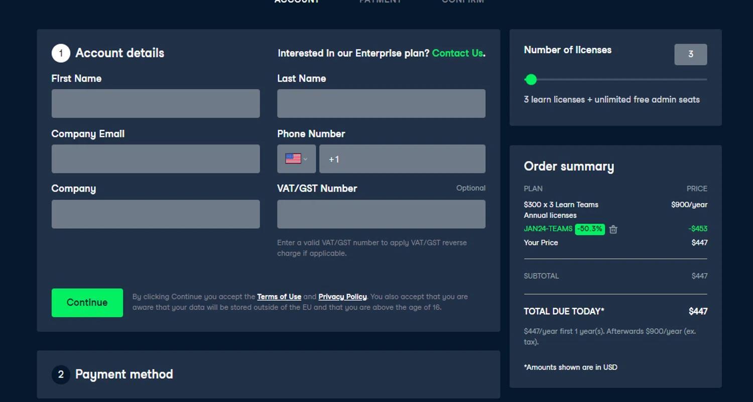 How to apply Datacamp coupon code